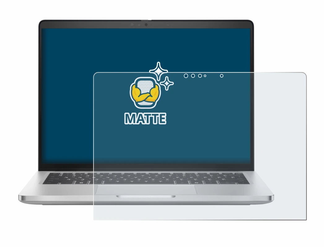 Image de l'appareil Dell Pro 14 Plus 2-in-1 PB14250 avec une grande variété de protections d'écran.