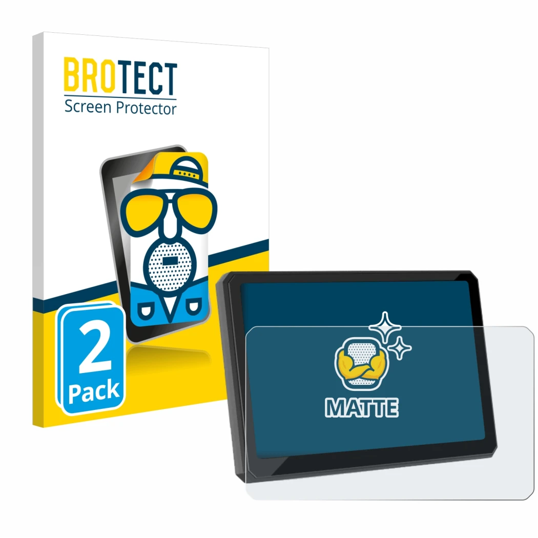 Face avant d’un emballage produit avec le logo de la marque BROTECT. À côté, l’appareil Carpuride W702BS 7