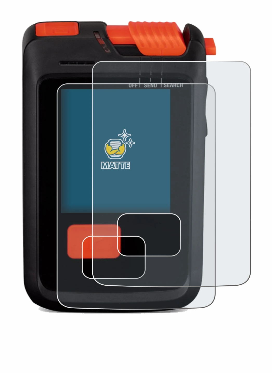 Image de l'appareil Mammut Barryvox S2 avec une grande variété de protections d'écran.