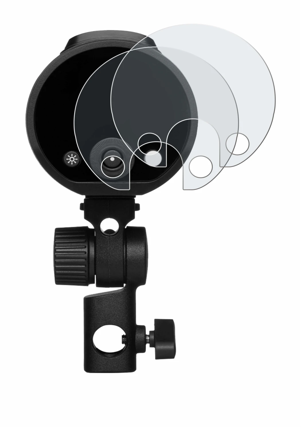 Image de l'appareil Profoto A2 avec une grande variété de protections d'écran.