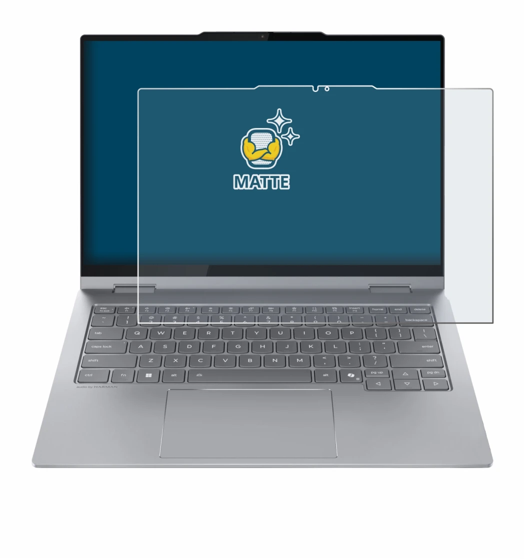 Image de l'appareil Lenovo ThinkBook 14 2-in-1 Gen 5 avec une grande variété de protections d'écran.