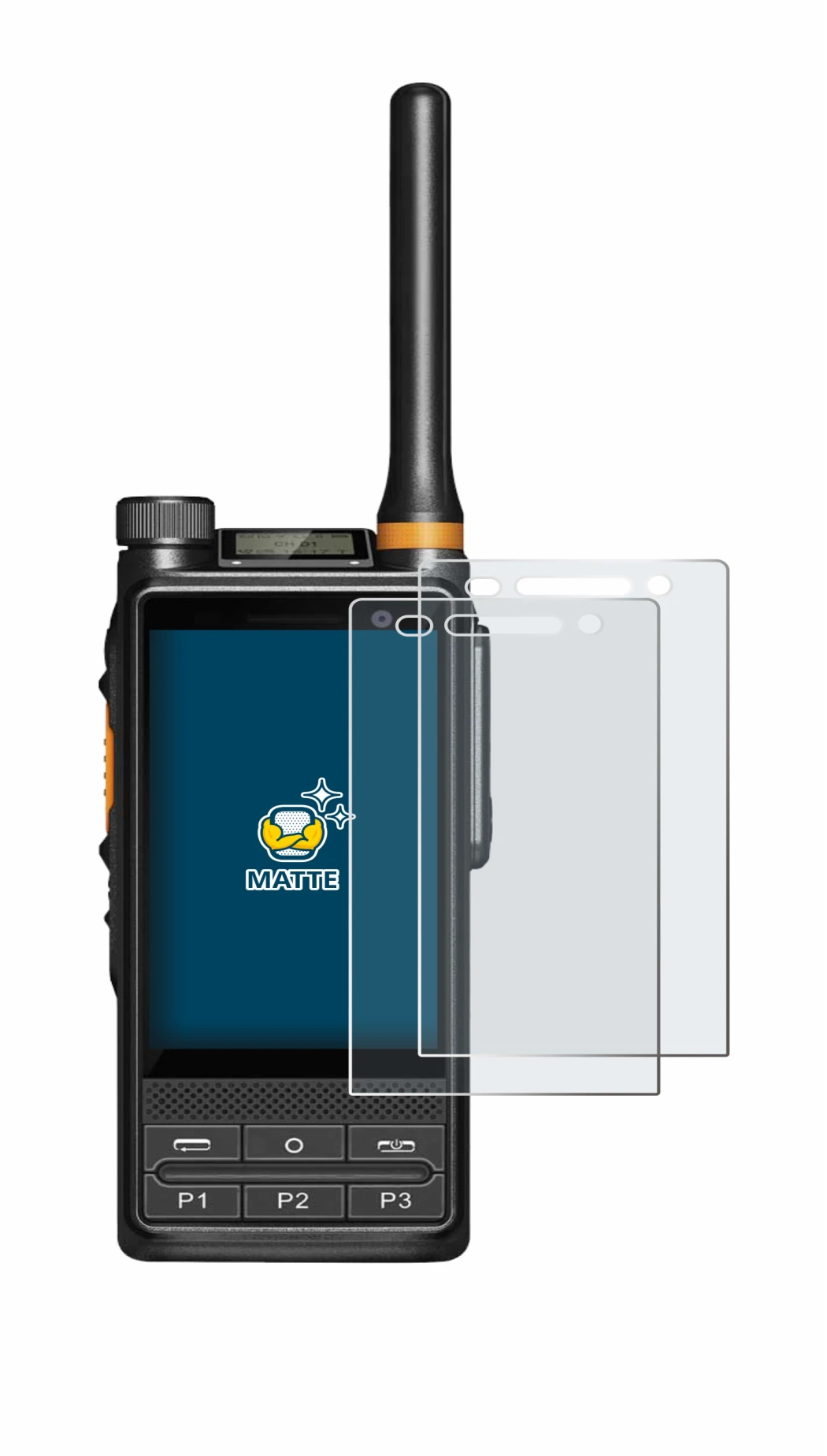 Image de l'appareil Hytera PDC680 avec une grande variété de protections d'écran.