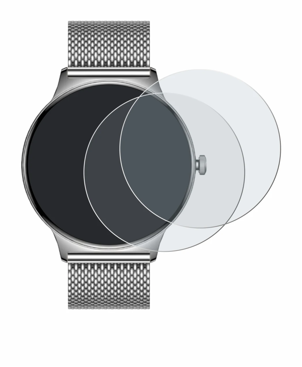 Image de l'appareil Pireware Slim Smartwatch avec une grande variété de protections d'écran.