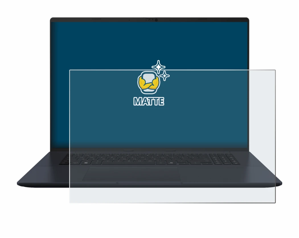 Image de l'appareil ASUS Vivobook 18 M1807 avec une grande variété de protections d'écran.