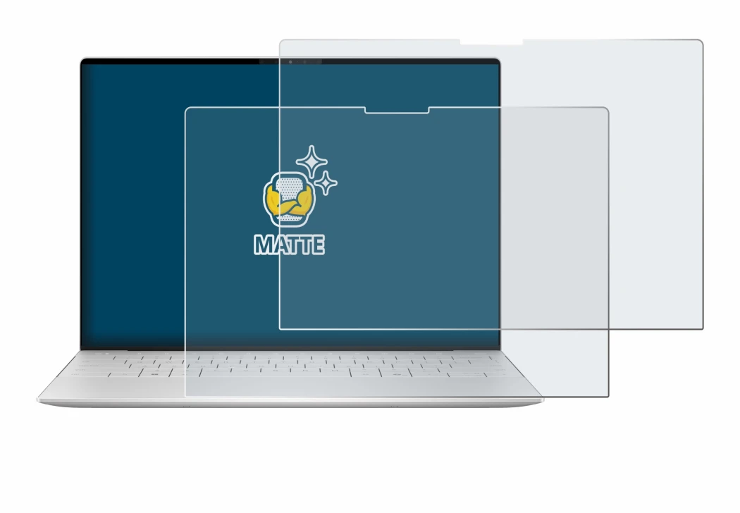 Image de l'appareil Dell XPS 13 9350 2024 avec une grande variété de protections d'écran.