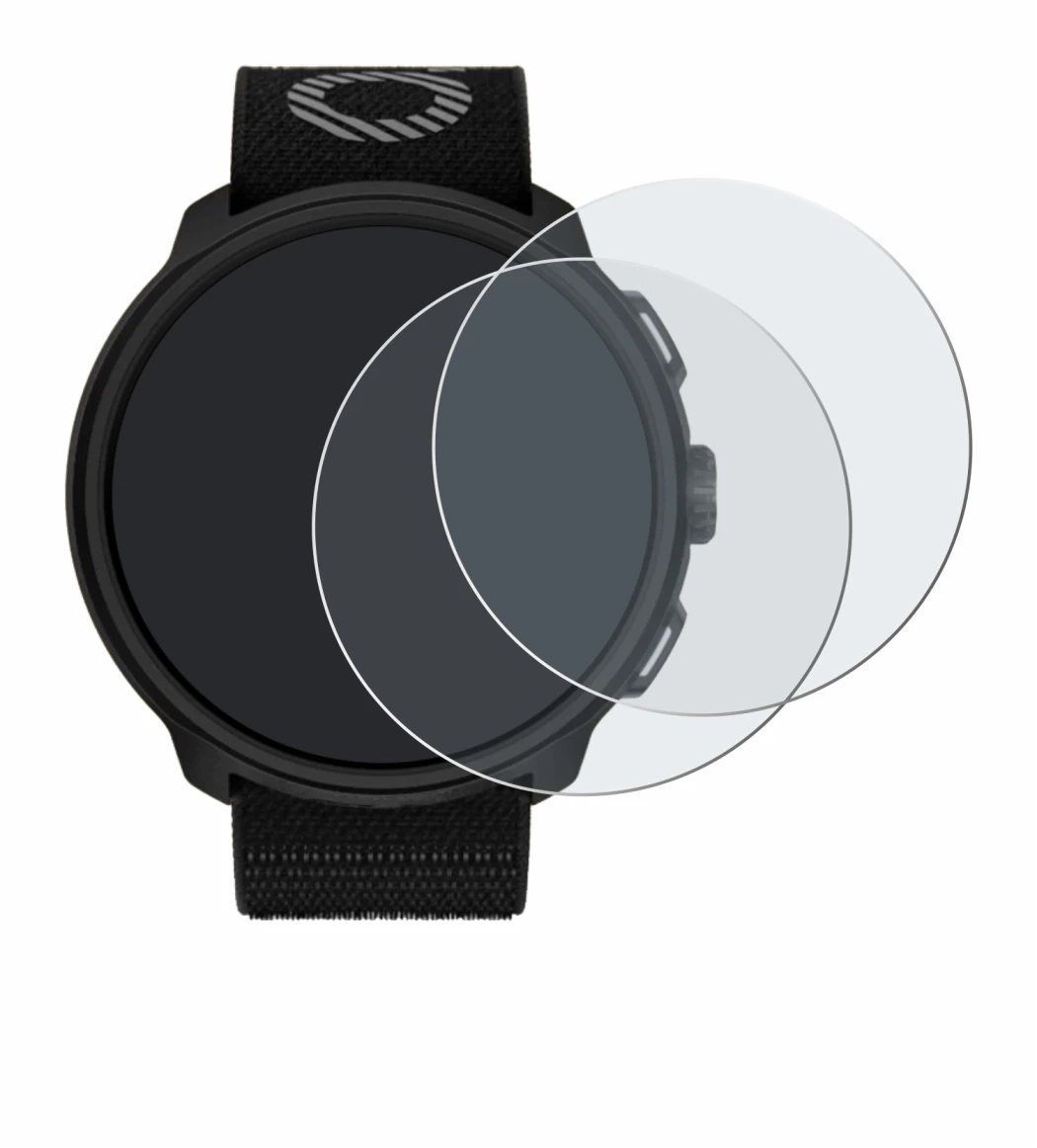 Image de l'appareil Suunto Run avec une grande variété de protections d'écran.