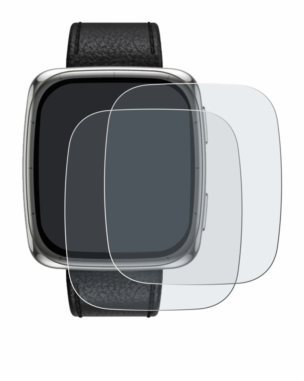 Image de l'appareil Amazfit Active 2 (rectangulaire) avec une grande variété de protections d'écran.