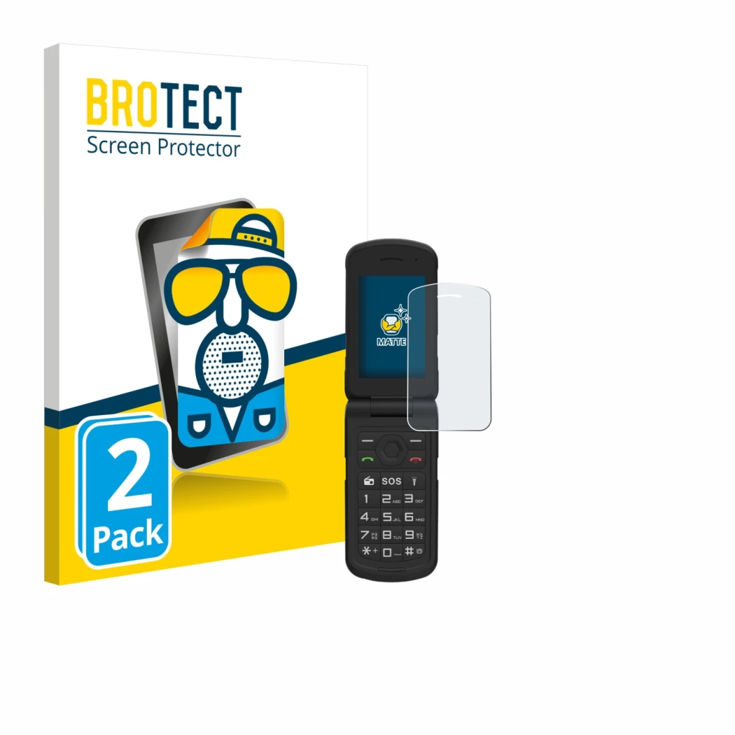 Face avant d’un emballage produit avec le logo de la marque BROTECT. À côté, l’appareil AGM M10 est représenté avec la protect