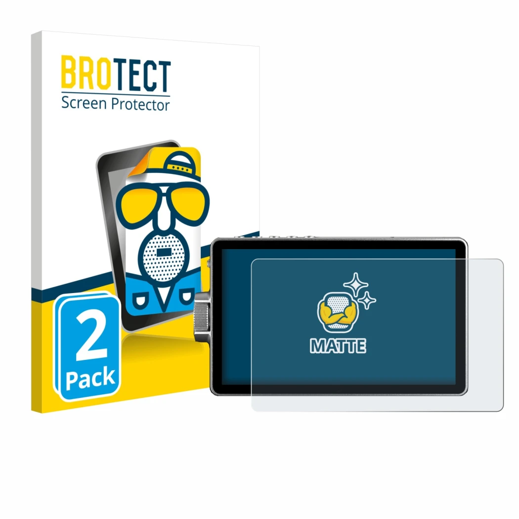 Face avant d’un emballage produit avec le logo de la marque BROTECT. À côté, l’appareil Viltrox DC-A1 2800 est représenté avec