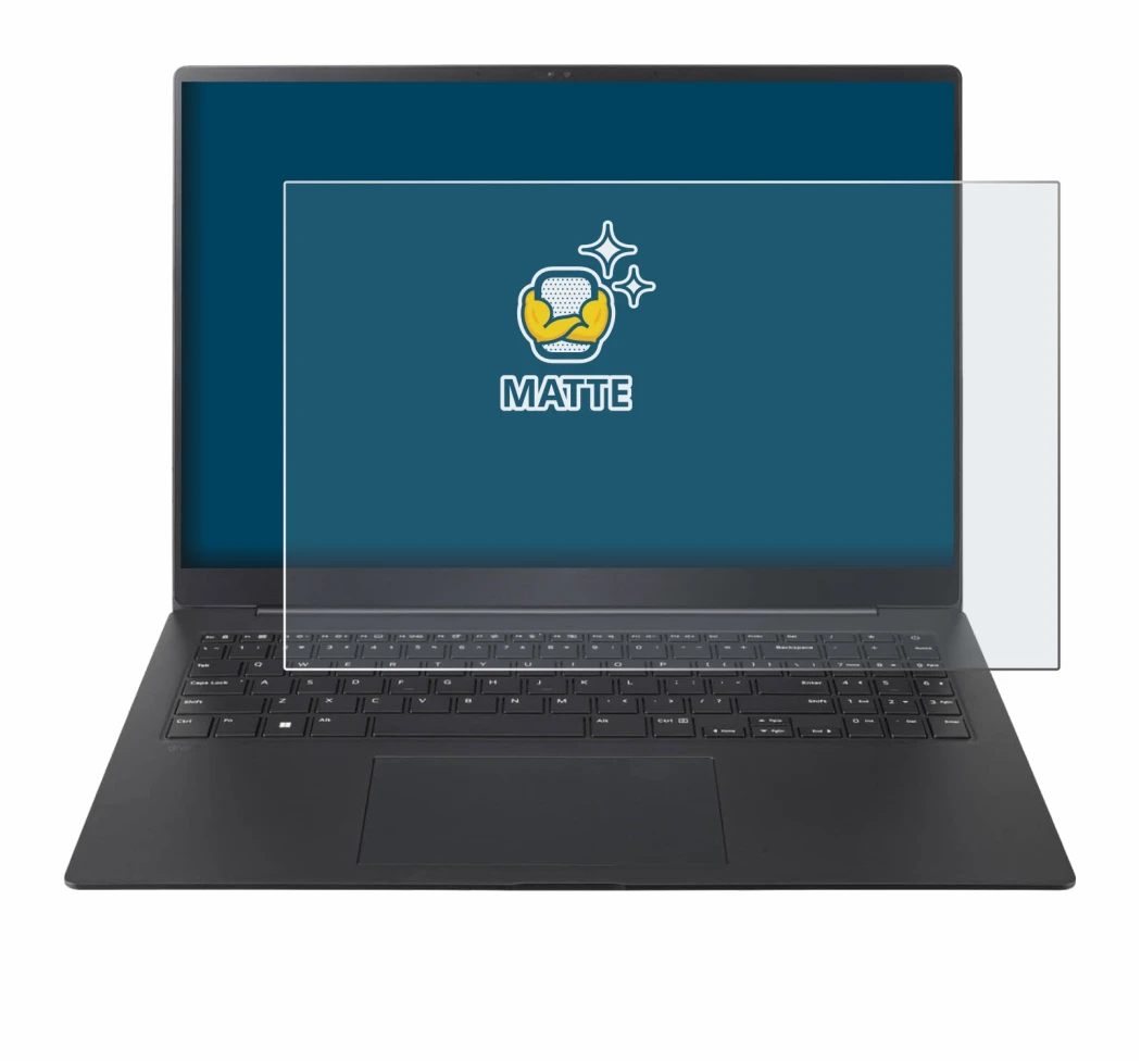 Image de l'appareil LG gram Pro 16 2025 avec une grande variété de protections d'écran.