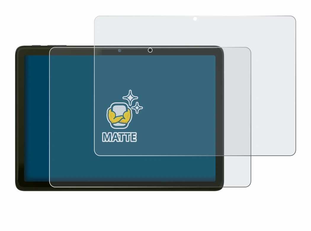 Image de l'appareil VALE Tablet V10A avec une grande variété de protections d'écran.