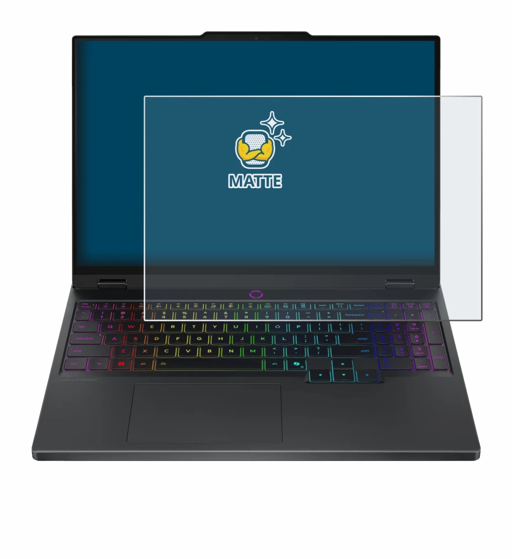 Image de l'appareil Lenovo Legion 5 15IRX10 83LY avec une grande variété de protections d'écran.