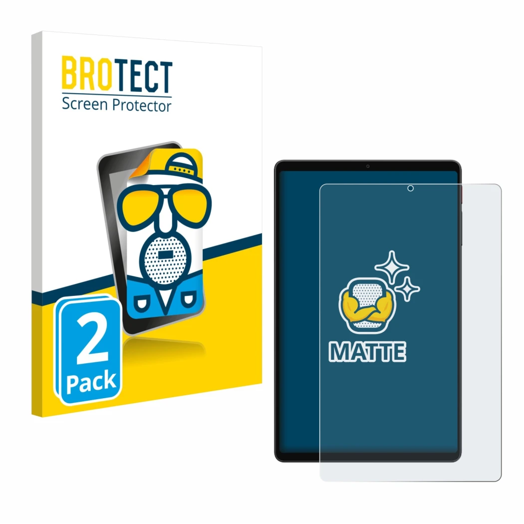 Face avant d’un emballage produit avec le logo de la marque BROTECT. À côté, l’appareil Alldocube iPlay 70 mini Ultra est repr