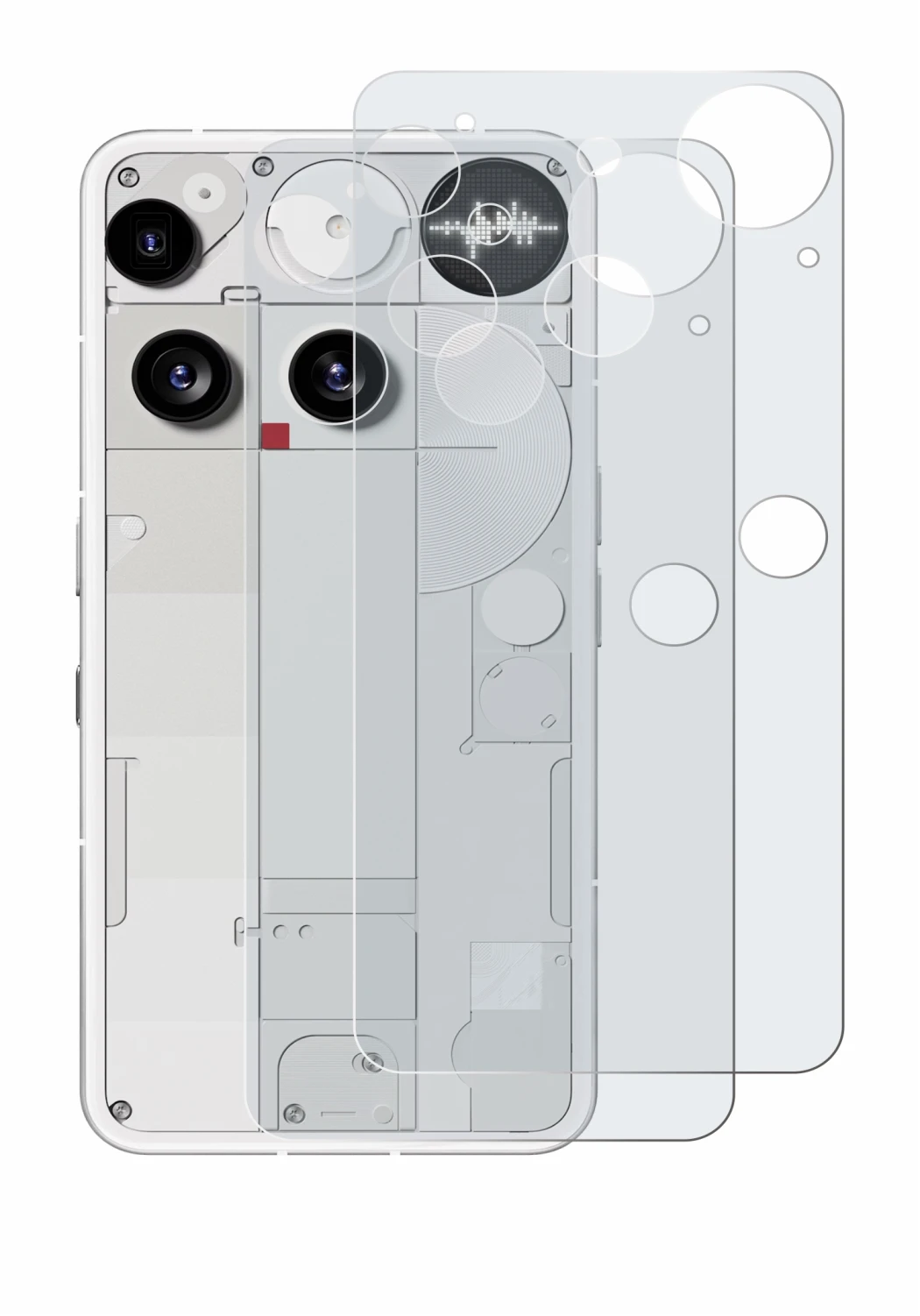Image de l'appareil Nothing Phone (3) (Arrière) avec une grande variété de protections d'écran.