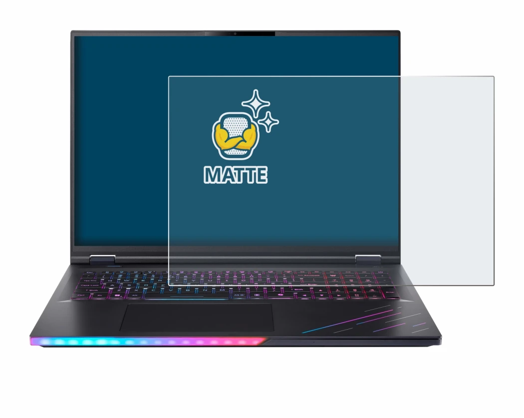 Image de l'appareil Acer Predator Helios 18 AI PH18-73 avec une grande variété de protections d'écran.