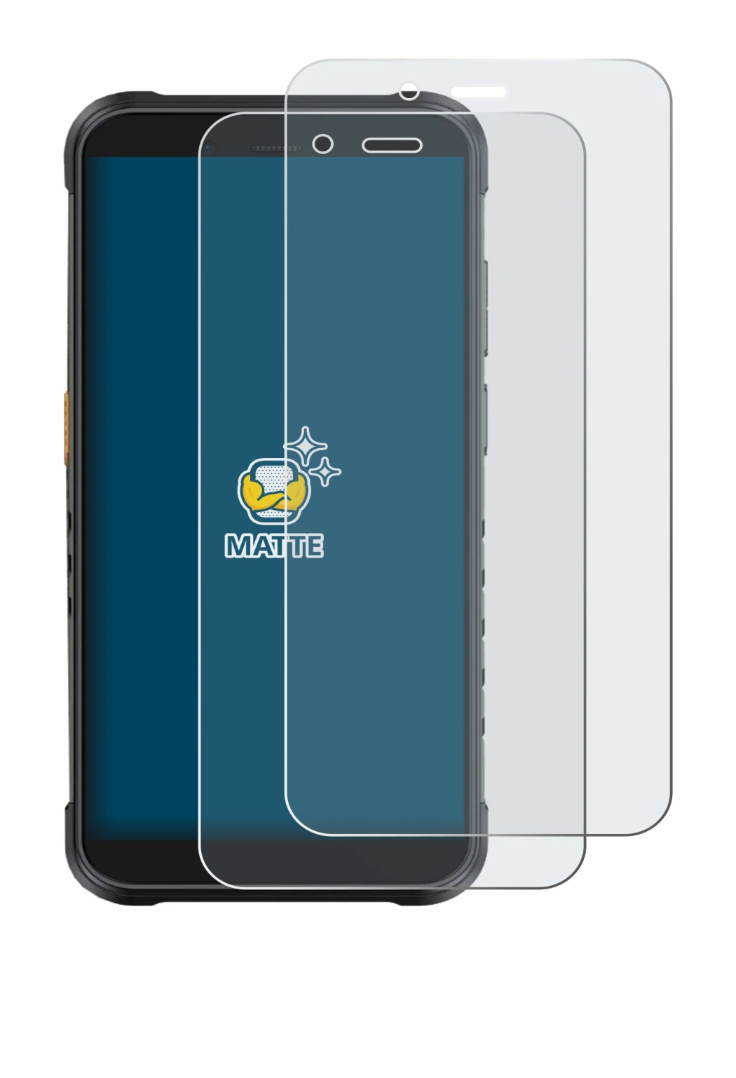 Image de l'appareil Ulefone RugKing avec une grande variété de protections d'écran.