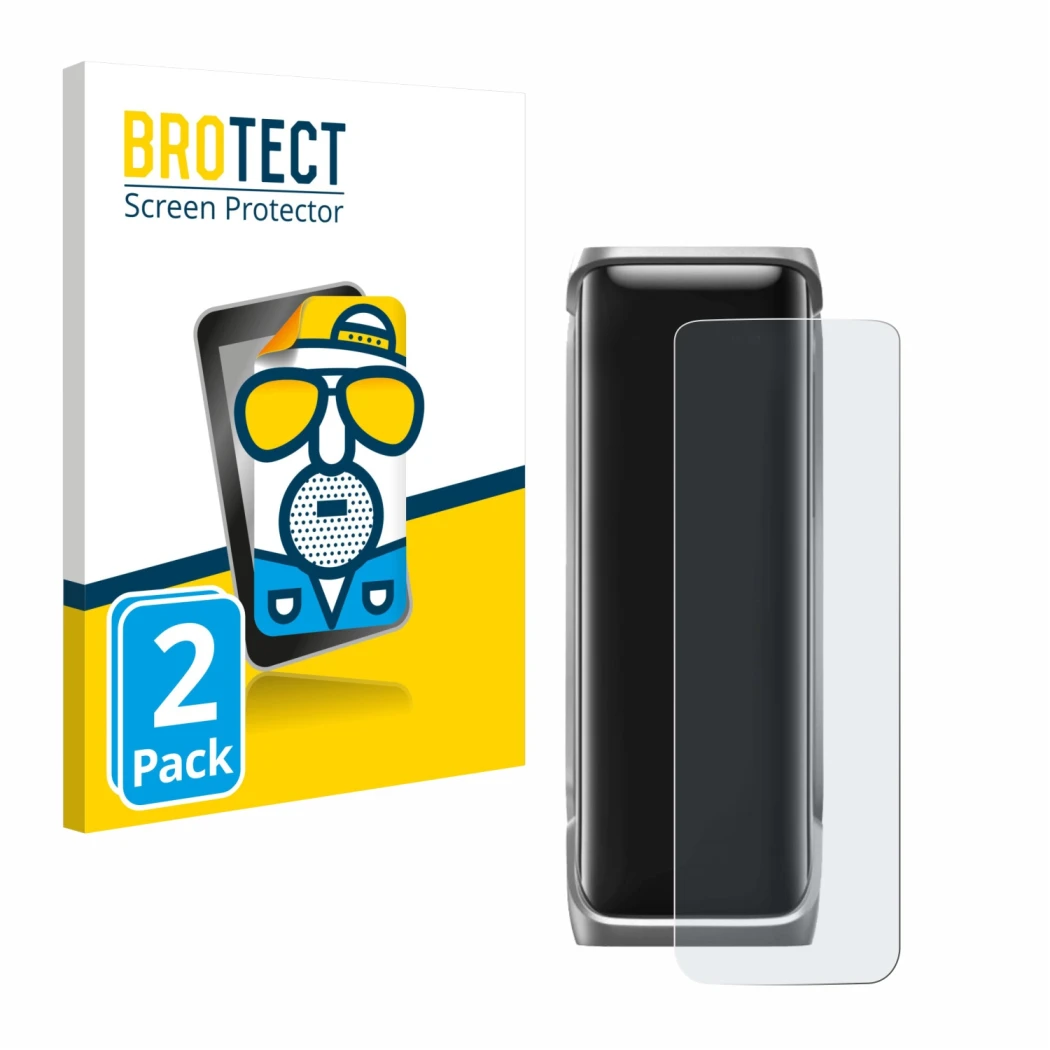 Face avant d’un emballage produit avec le logo de la marque BROTECT. À côté, l’appareil EcoFlow Rapid Pro X est représenté ave