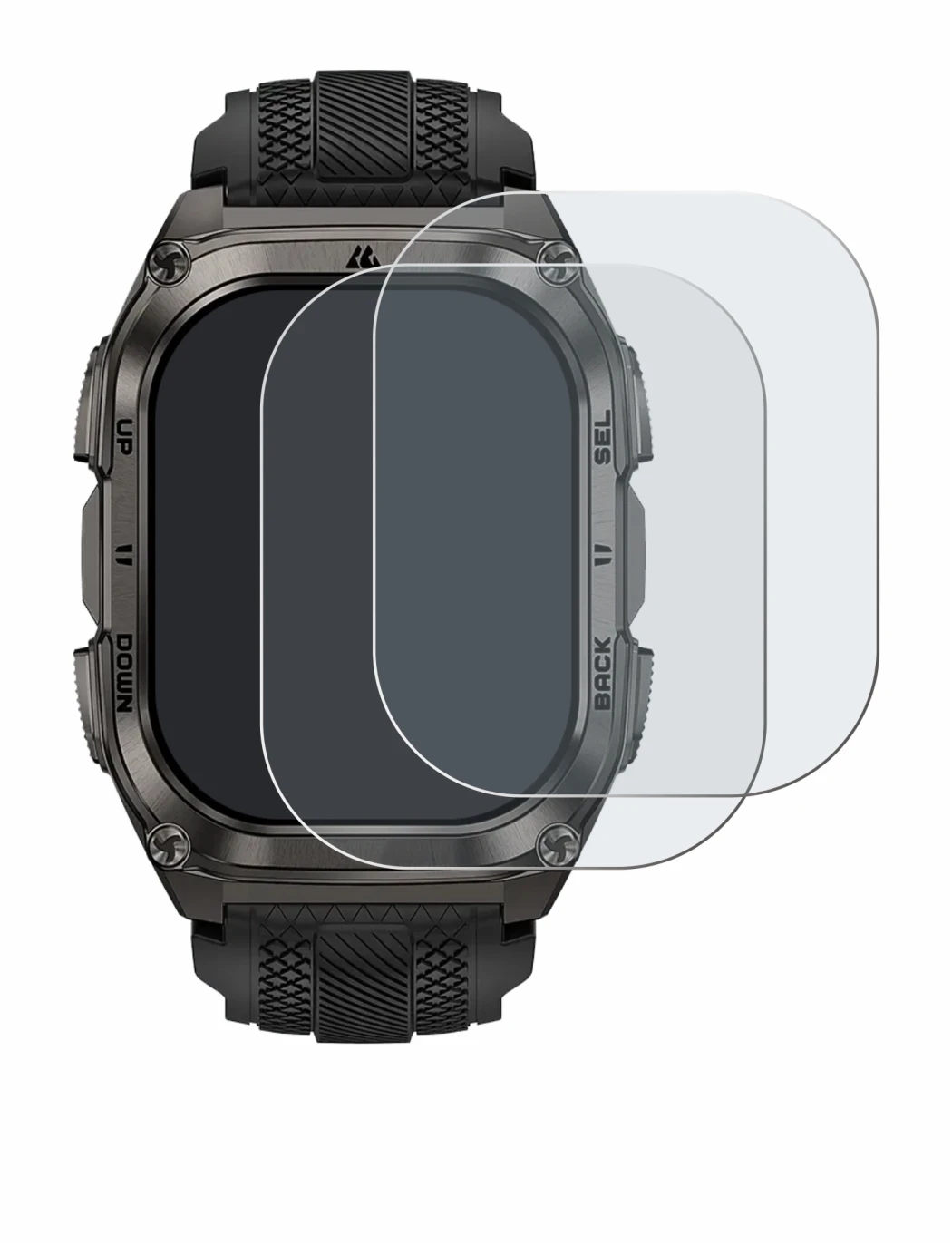 Image de l'appareil Kospet Tank M4 avec une grande variété de protections d'écran.