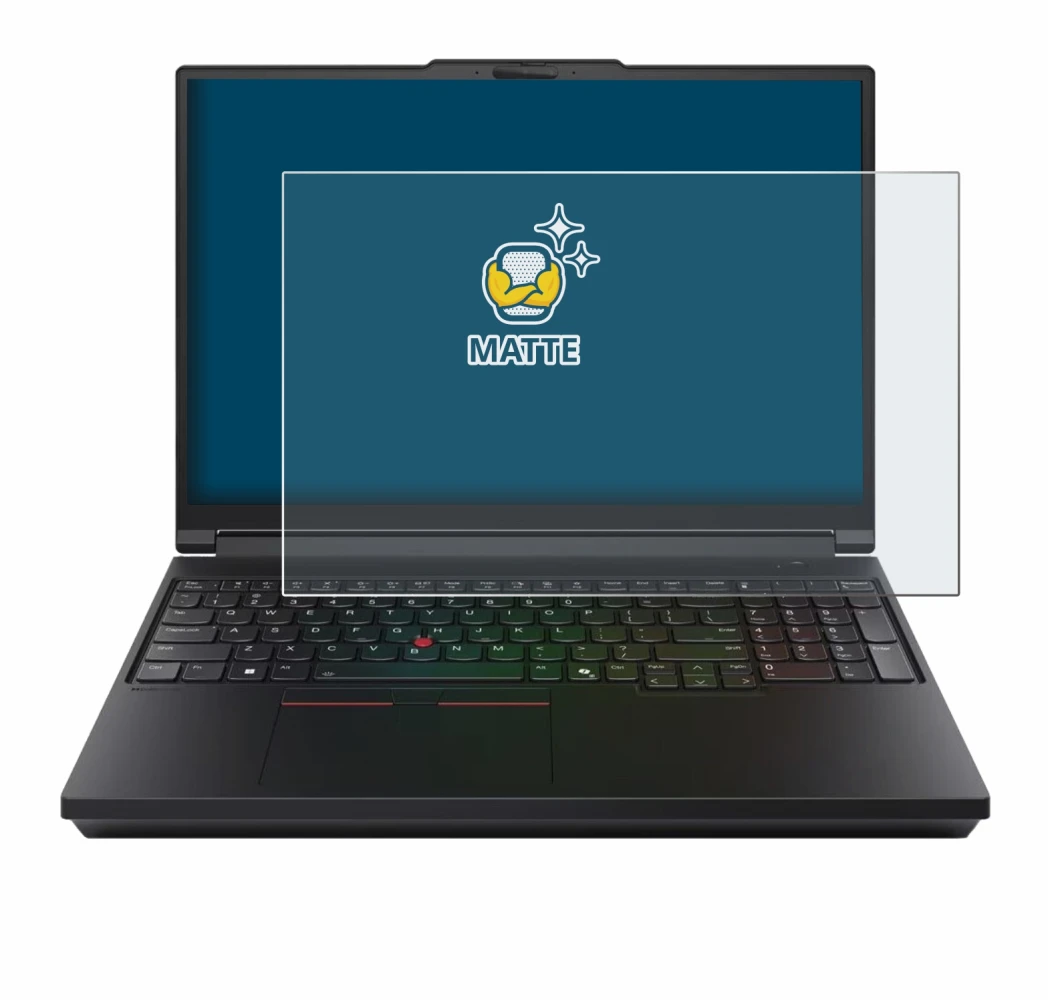 Image de l'appareil Lenovo ThinkPad P16 Gen 3 avec une grande variété de protections d'écran.