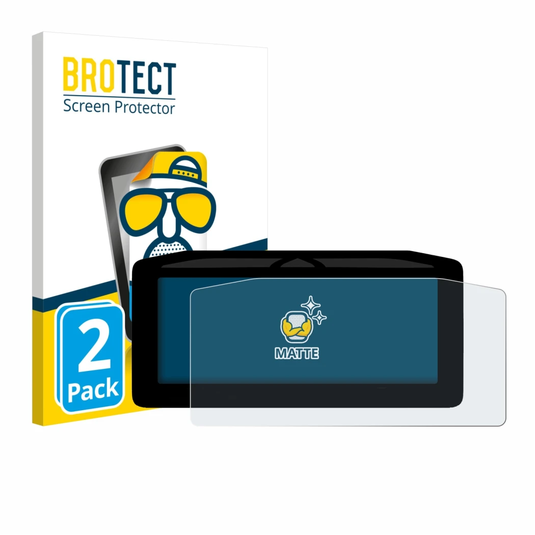 Face avant d’un emballage produit avec le logo de la marque BROTECT. À côté, l’appareil Ducati Panigale V4 2025 est représenté