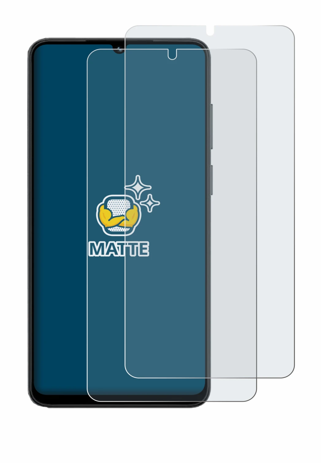 Image de l'appareil Honor X5c avec une grande variété de protections d'écran.
