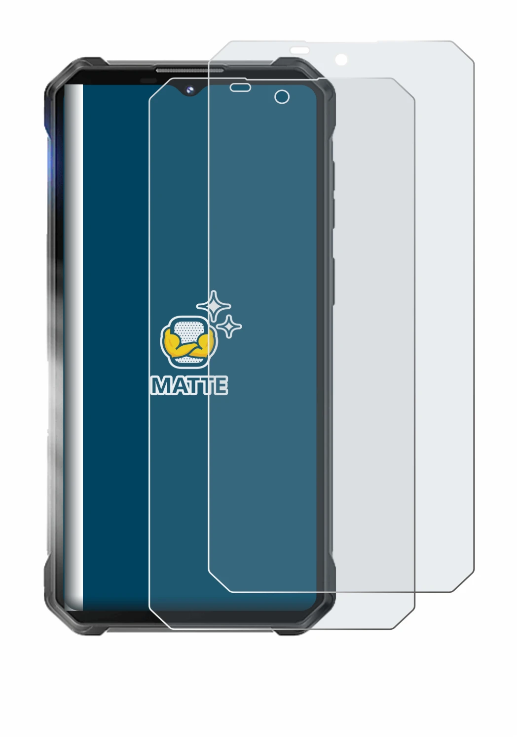 Image de l'appareil Oukitel WP53 Pro avec une grande variété de protections d'écran.