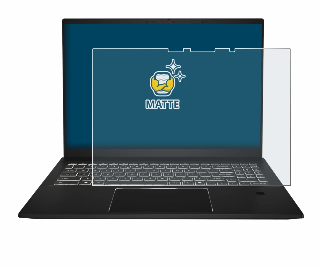 Image de l'appareil MSI Summit A16 AI+ avec une grande variété de protections d'écran.