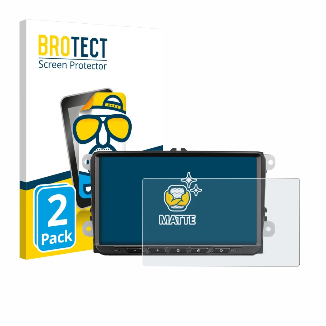 Face avant d’un emballage produit avec le logo de la marque BROTECT. À côté, l’appareil Zenec Z-E2065 est représenté avec la p