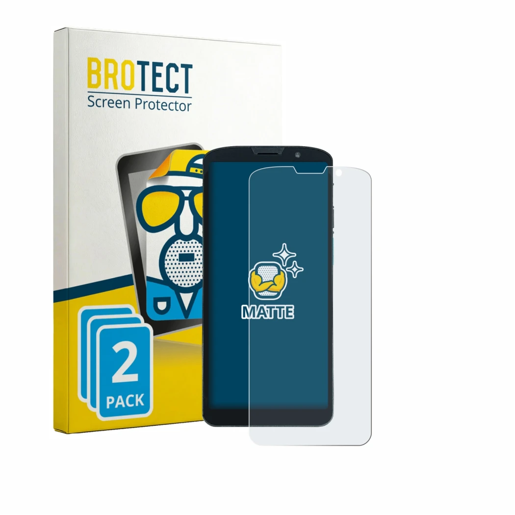 Face avant d’un emballage produit avec le logo de la marque BROTECT. À côté, l’appareil Unitech EA630 est représenté avec la p