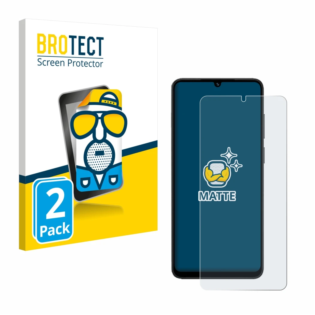 Face avant d’un emballage produit avec le logo de la marque BROTECT. À côté, l’appareil Honor X5c Plus est représenté avec la 