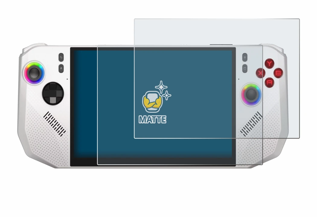 Image de l'appareil MSI Claw A8 BZ2EM avec une grande variété de protections d'écran.