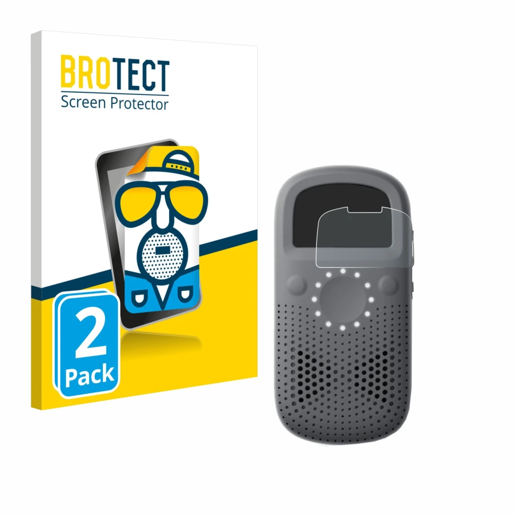 Face avant d’un emballage produit avec le logo de la marque BROTECT. À côté, l’appareil Relay X est représenté avec la protect