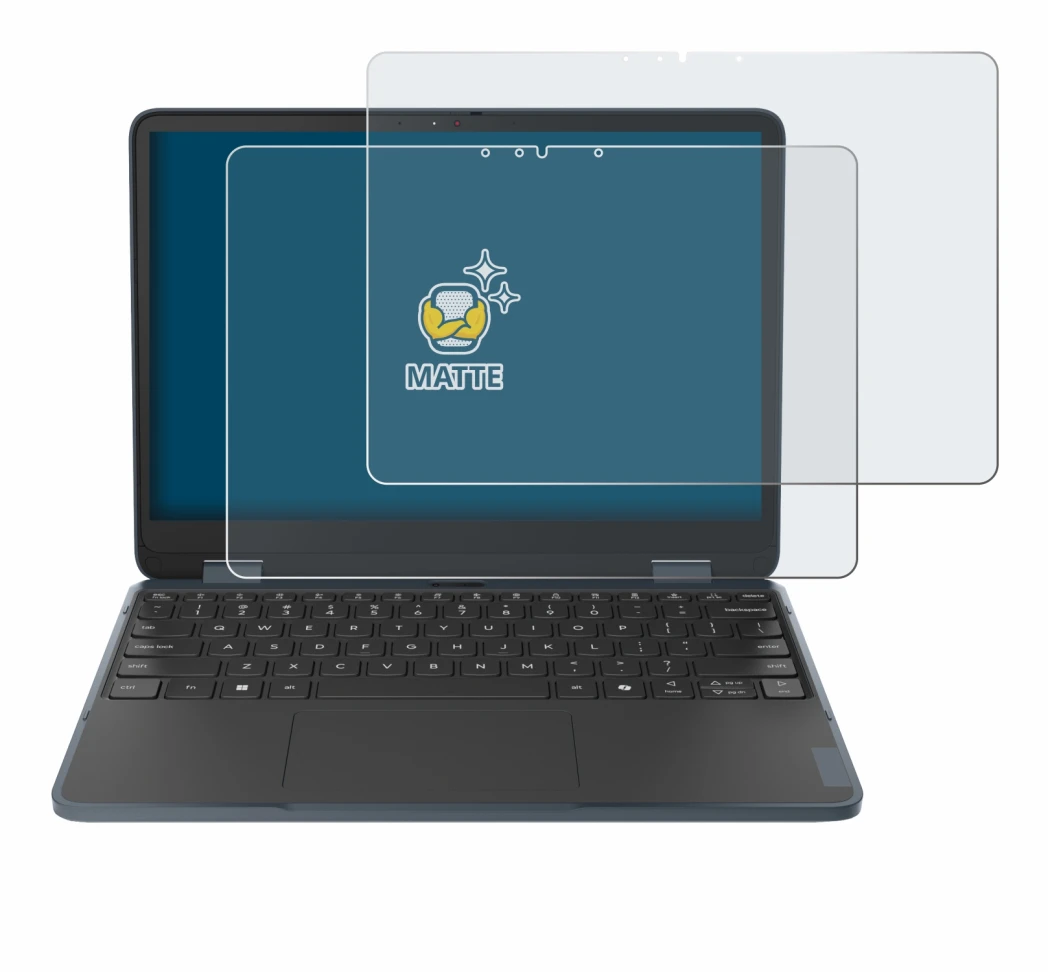 Image de l'appareil Lenovo 500w 2-in-1 Gen 5 avec une grande variété de protections d'écran.