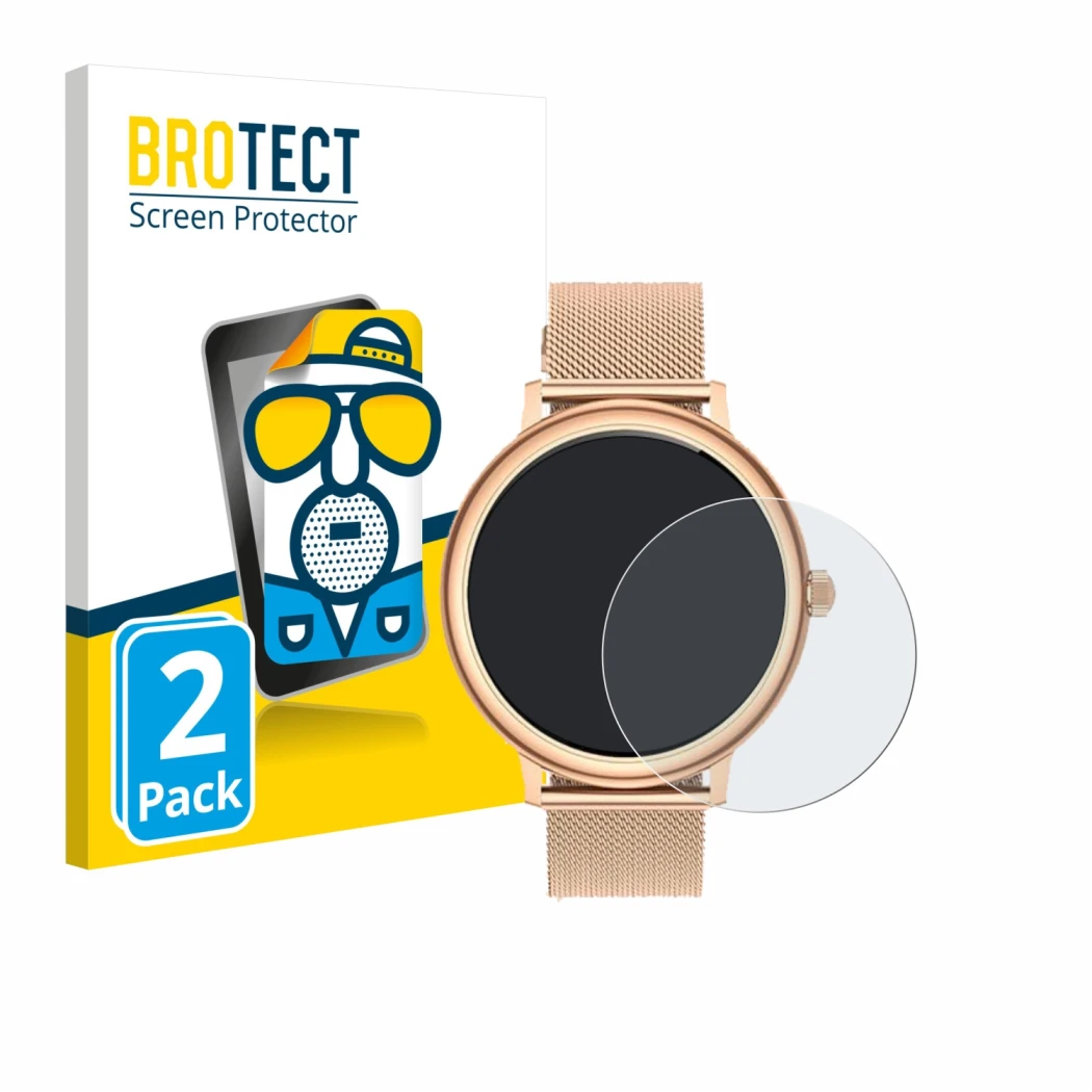 Face avant d’un emballage produit avec le logo de la marque BROTECT. À côté, l’appareil Ruxingx AK98 1.19