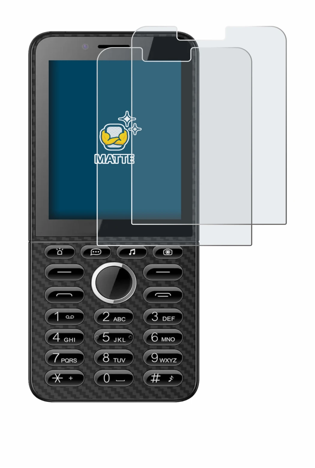 Image de l'appareil Energizer E288S avec une grande variété de protections d'écran.