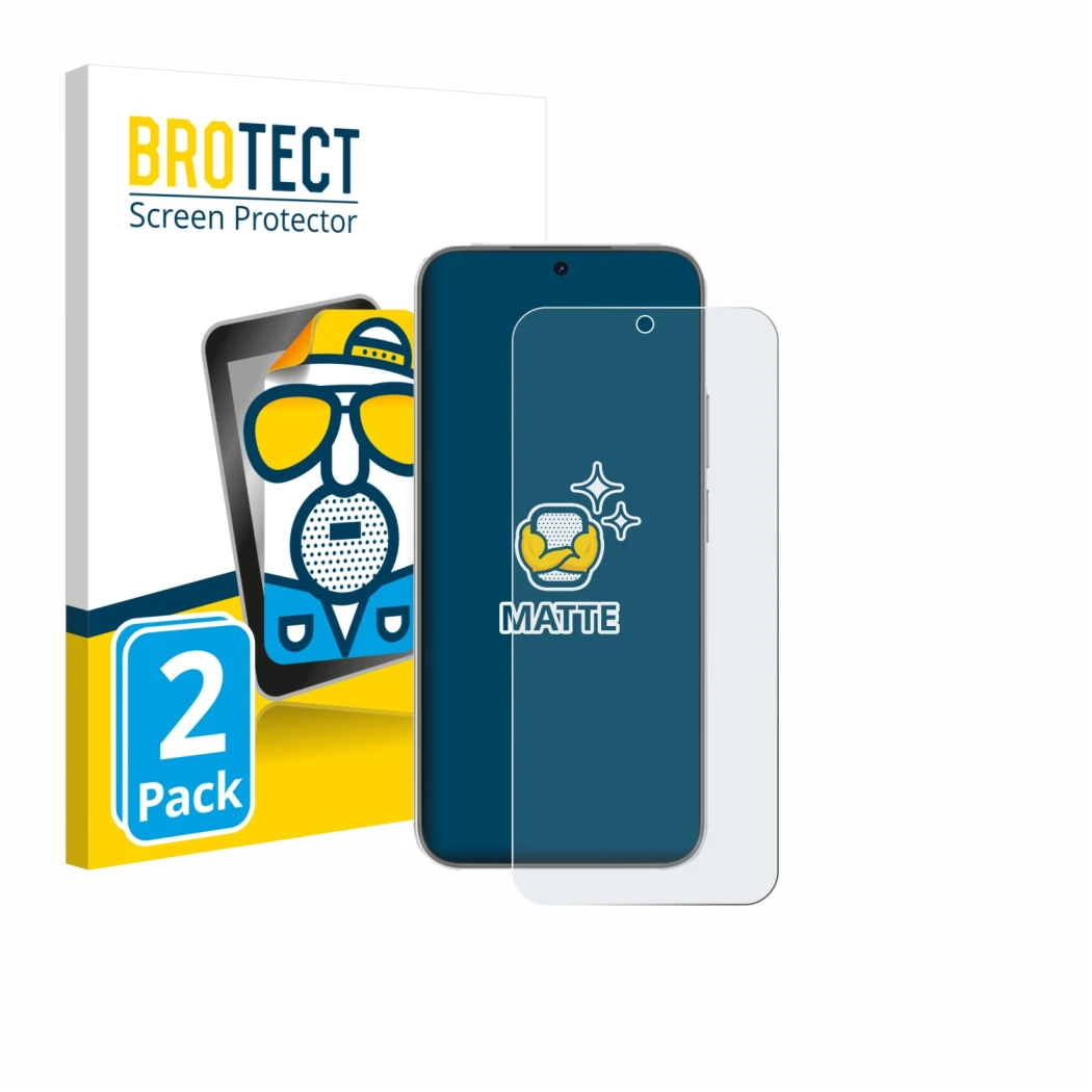 Face avant d’un emballage produit avec le logo de la marque BROTECT. À côté, l’appareil Huawei Nova 15 est représenté avec la 