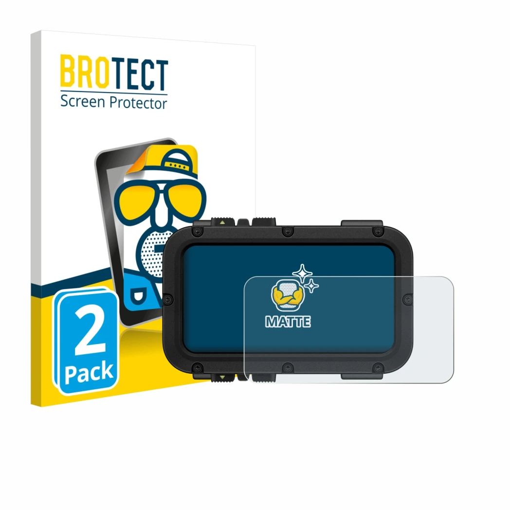 Face avant d’un emballage produit avec le logo de la marque BROTECT. À côté, l’appareil Suunto Nautic est représenté avec la p