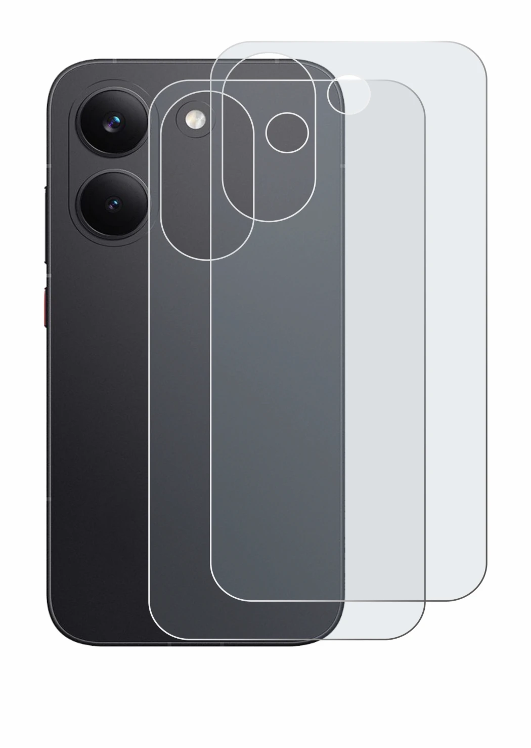 Image de l'appareil Xiaomi Poco X8 Pro (Arrière) avec une grande variété de protections d'écran.