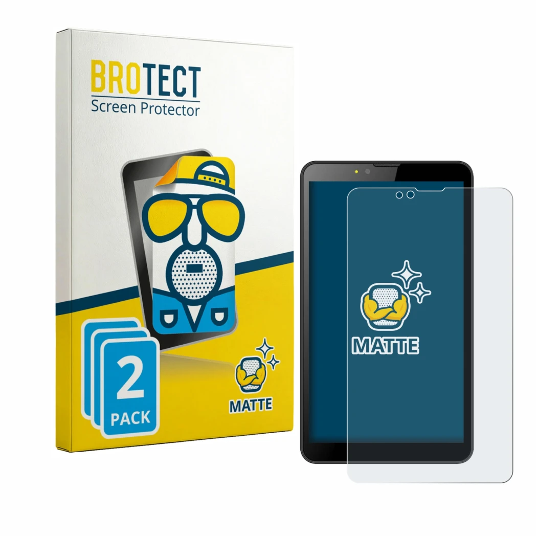 Face avant d’un emballage produit avec le logo de la marque BROTECT. À côté, l’appareil Brave BT7X1 est représenté avec la pro