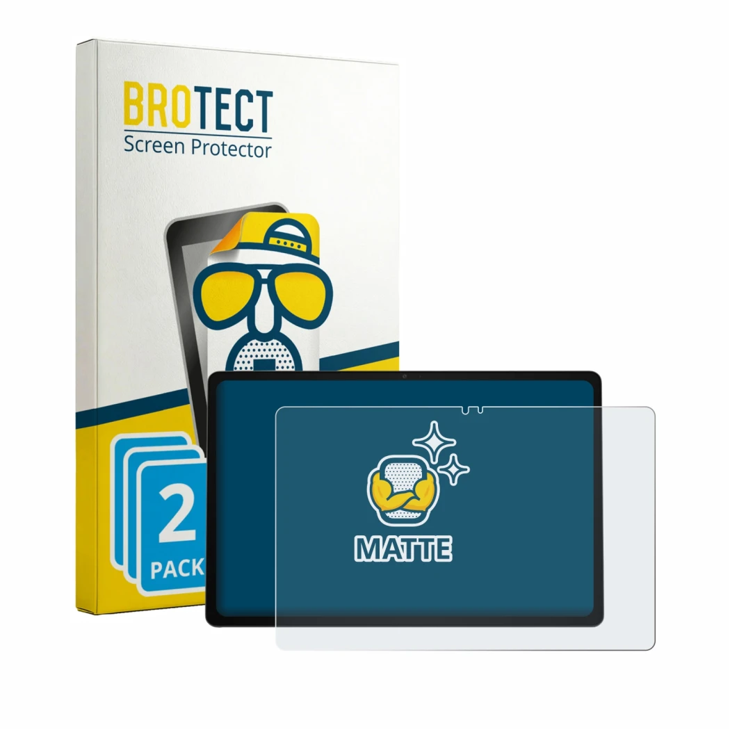 Face avant d’un emballage produit avec le logo de la marque BROTECT. À côté, l’appareil ASUS Chromebook CM32 est représenté av
