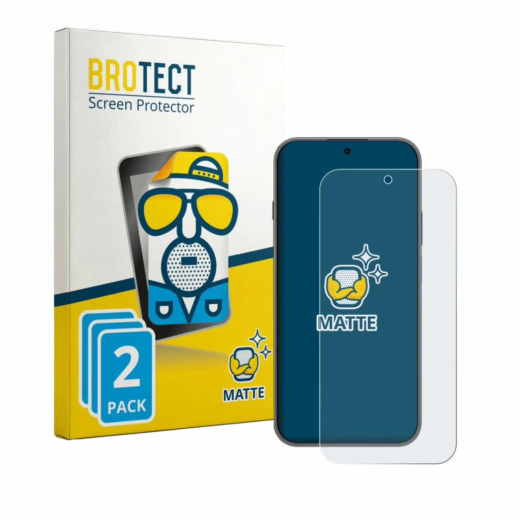 Face avant d’un emballage produit avec le logo de la marque BROTECT. À côté, l’appareil Huawei Nova 15 Max est représenté avec