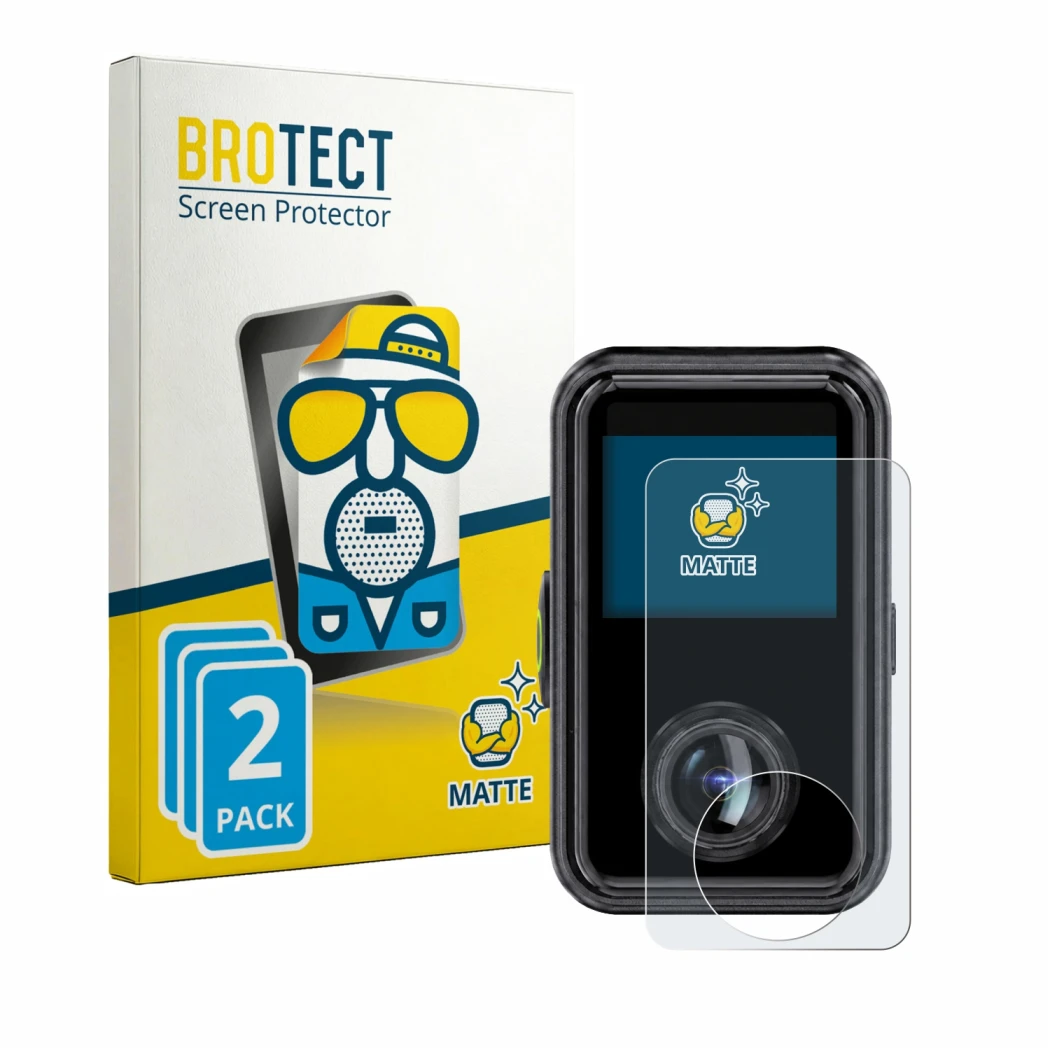 Face avant d’un emballage produit avec le logo de la marque BROTECT. À côté, l’appareil Vantrue E360 Ace est représenté avec l