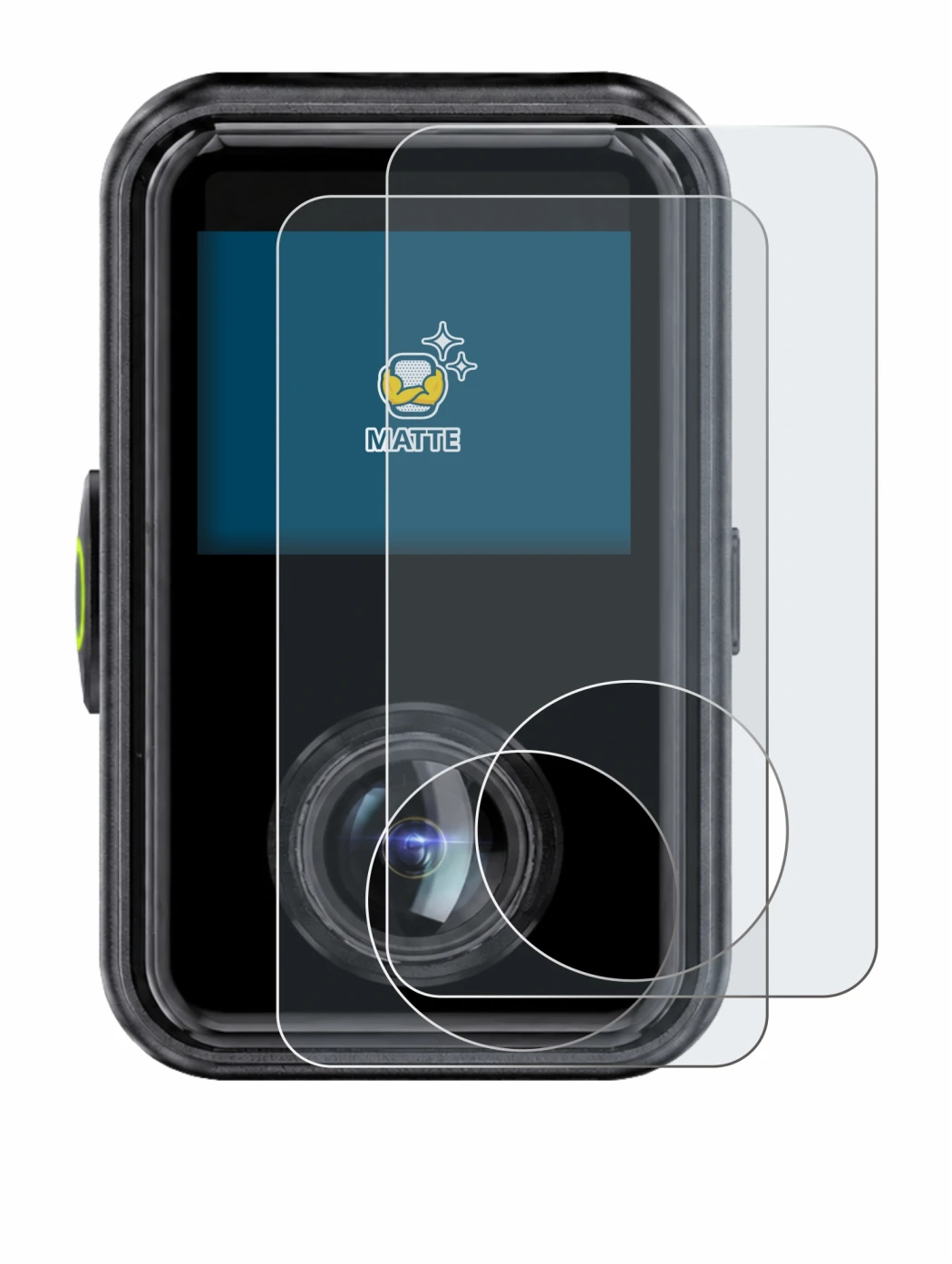 Image de l'appareil Vantrue E360 Ace avec une grande variété de protections d'écran.