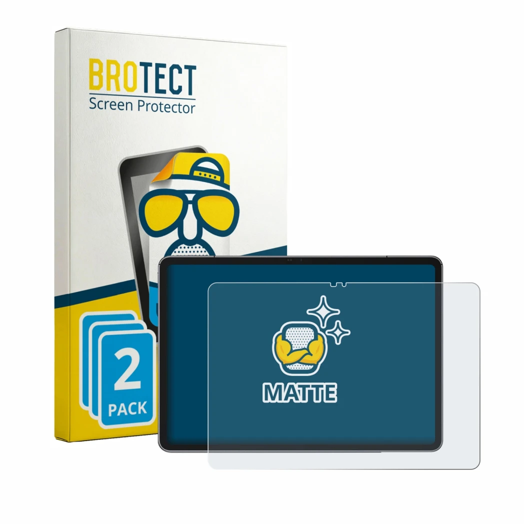 Face avant d’un emballage produit avec le logo de la marque BROTECT. À côté, l’appareil Ulefone Tab A12 Pro est représenté ave