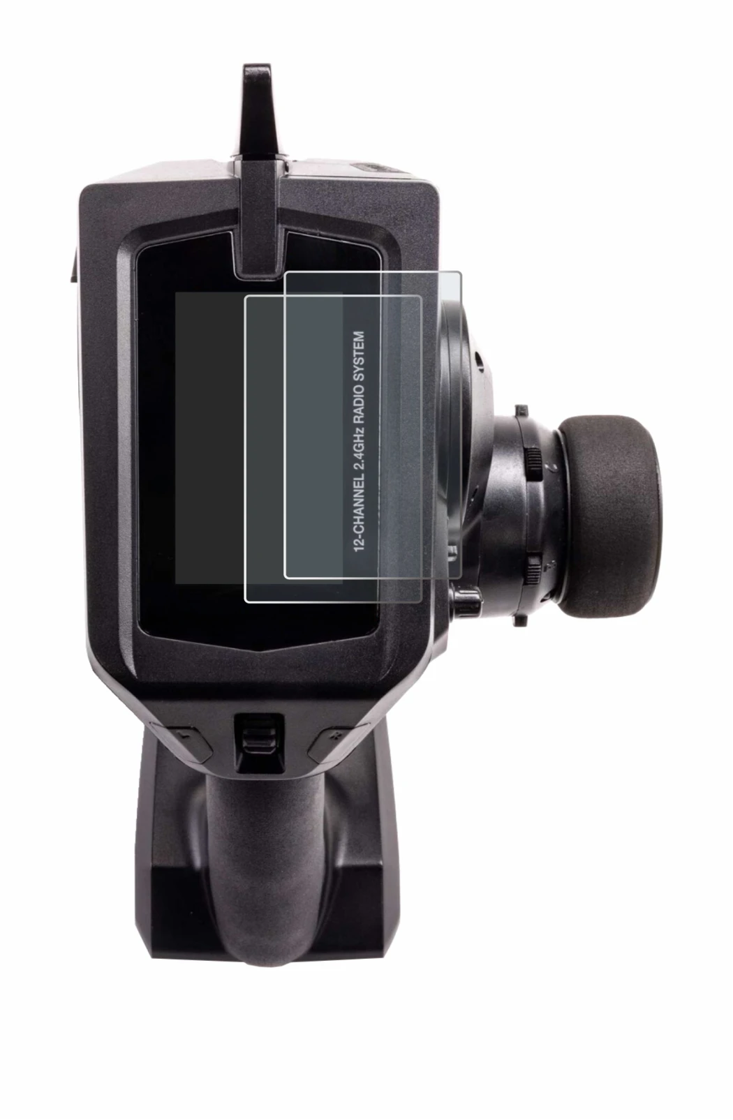 Image de l'appareil Spektrum DX Pro Plus avec une grande variété de protections d'écran.
