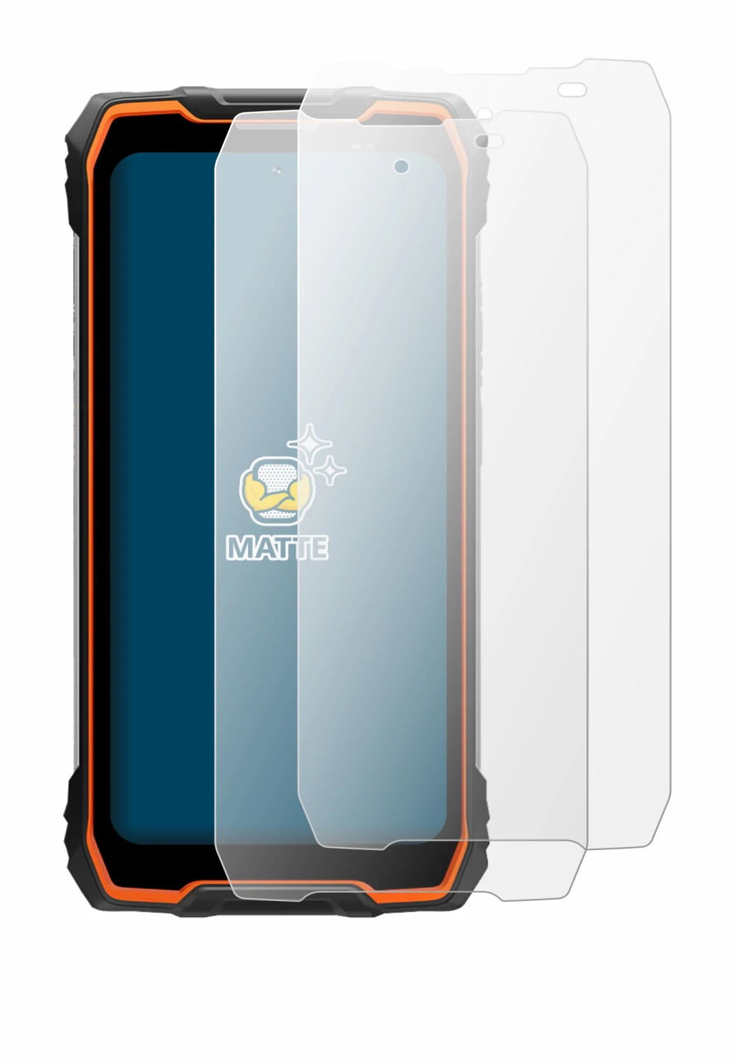Image de l'appareil Blackview Rock 2 avec une grande variété de protections d'écran.