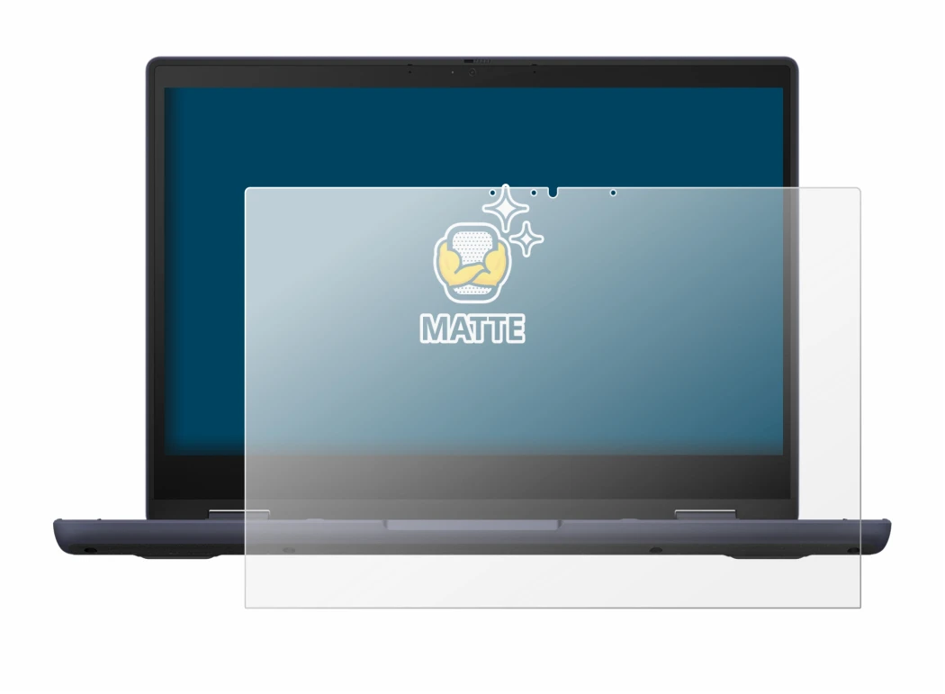 Image de l'appareil ASUS ExpertBook BR1402 avec une grande variété de protections d'écran.