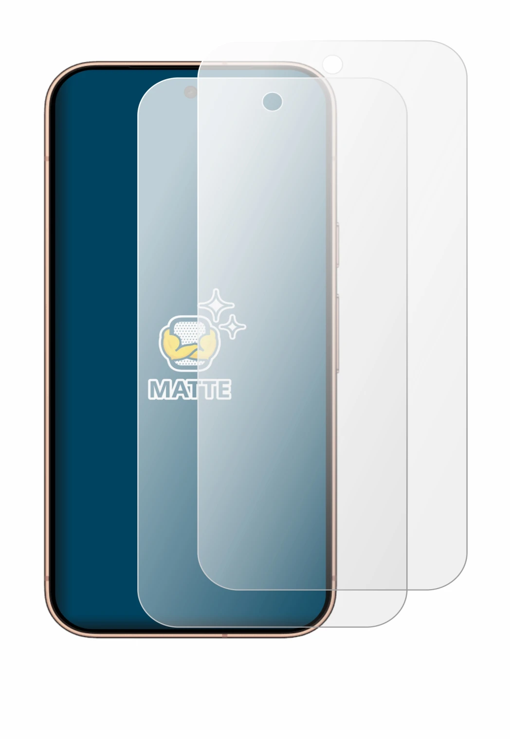 Image de l'appareil Google Pixel 11 Pro avec une grande variété de protections d'écran.