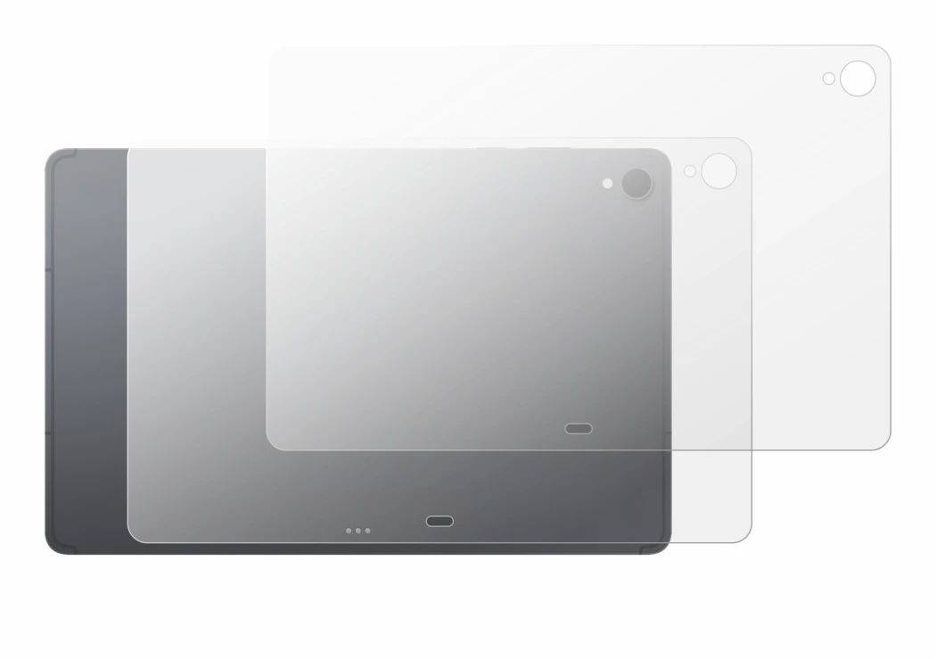 Image de l'appareil Samsung Galaxy Tab S12 Plus (Arrière) avec une grande variété de protections d'écran.