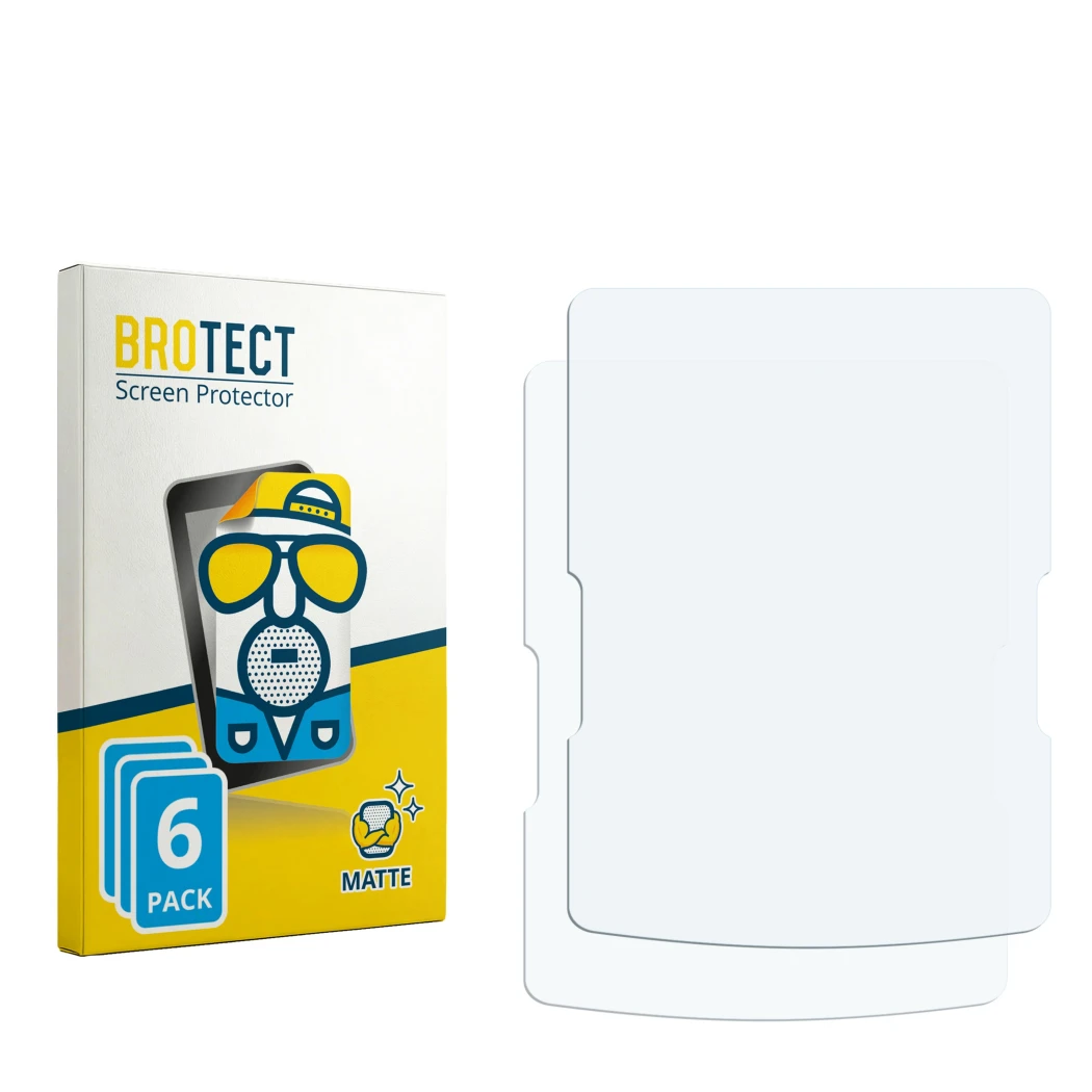 Face avant d’un emballage produit avec le logo de la marque BROTECT. À côté se trouve la protection d’écran correspondante.